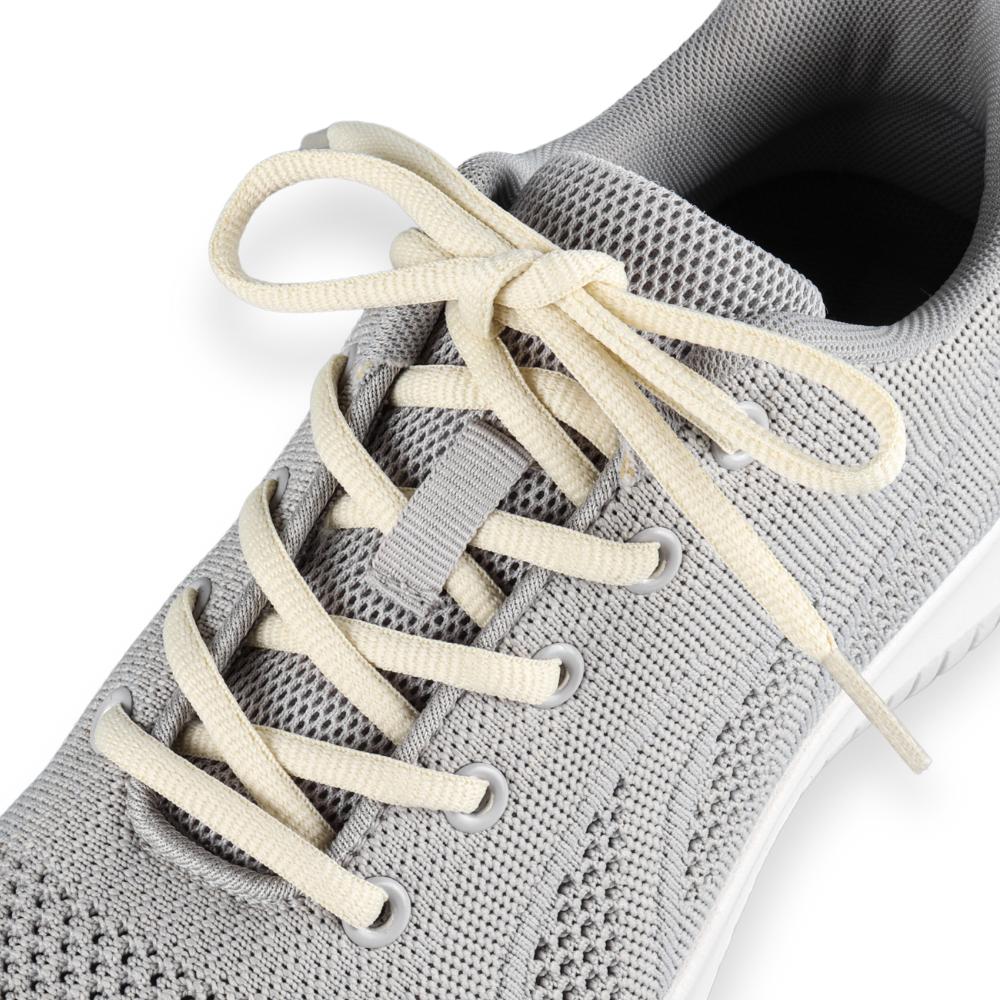Ovale Schnürsenkel Beige / Creme Sneaker 140cm