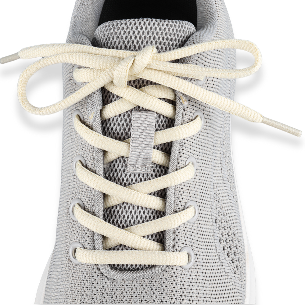 Ovale Schnürsenkel Beige / Creme Sneaker 140cm