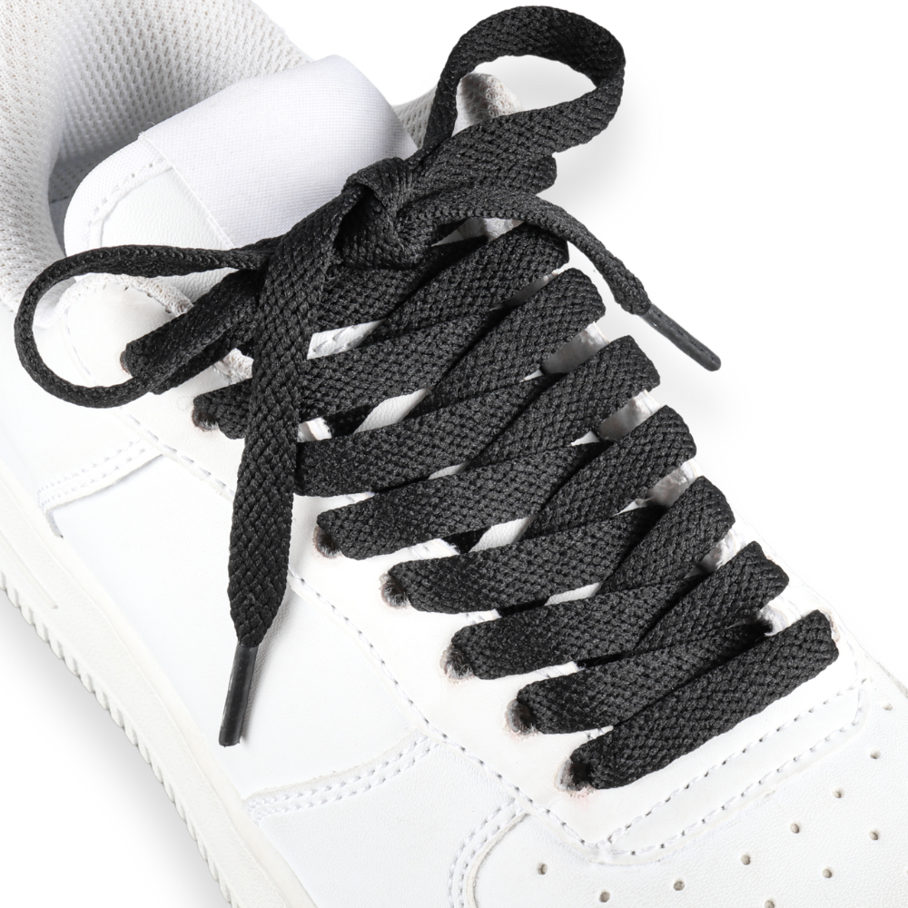 Flache Schnürsenkel Schwarz Sneaker 140cm