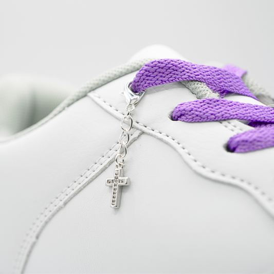 Shoe Pendant Cross Silver