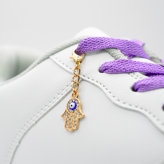 Shoe Charm Hand of Fatima with Protective Eye Rose Gold