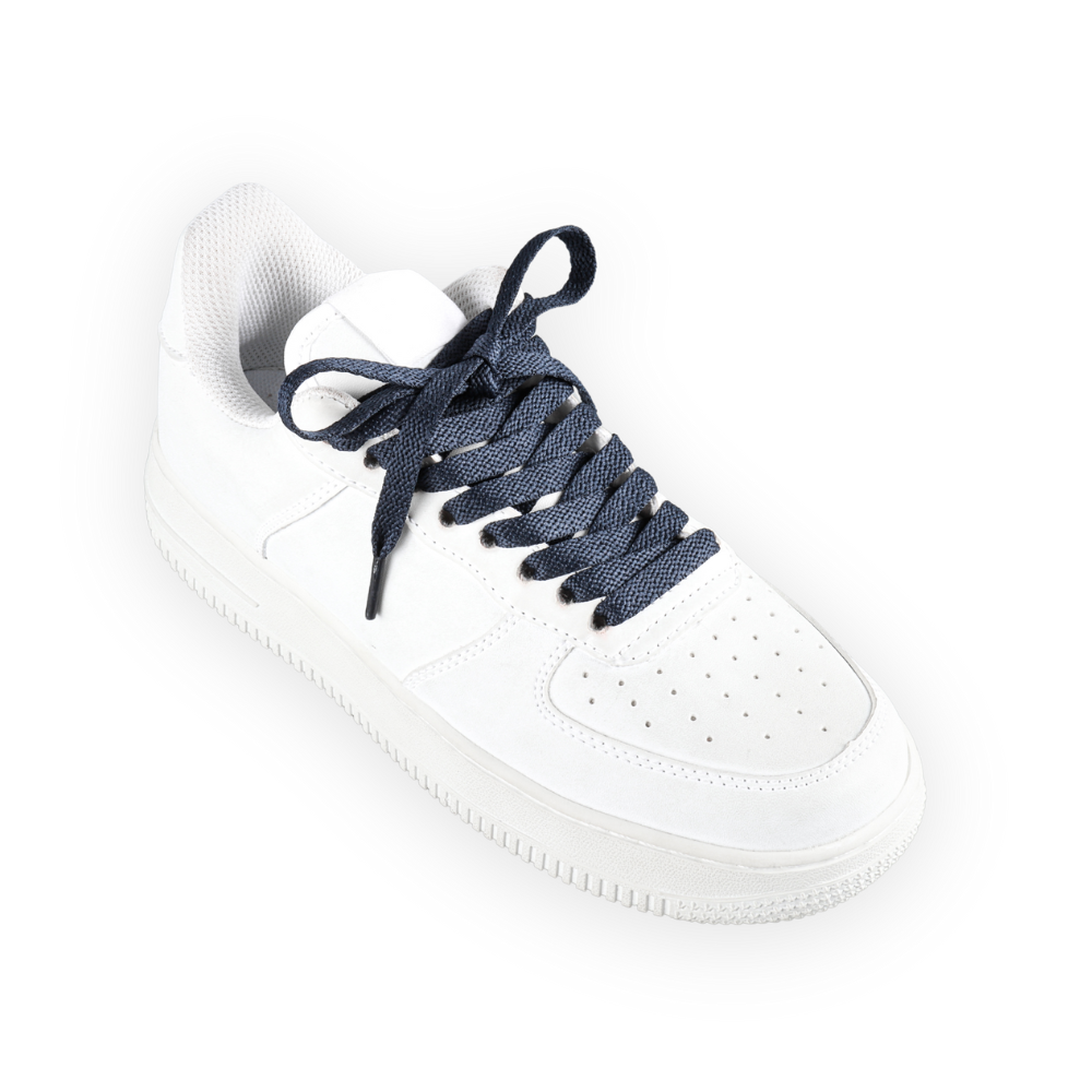 Flache Schnürsenkel dunkelblau Sneaker 140cm