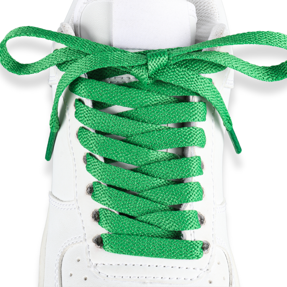 Flache Schnürsenkel dunkelgrün Sneaker 140cm