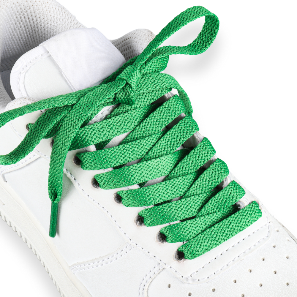 Flache Schnürsenkel dunkelgrün Sneaker 140cm