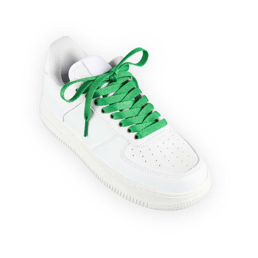 Flache Schnürsenkel dunkelgrün Sneaker 140cm