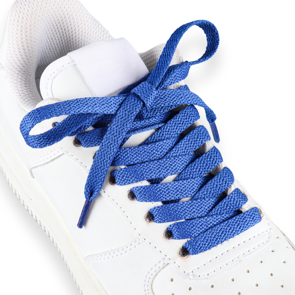 Flache Schnürsenkel Blau Sneaker 140cm