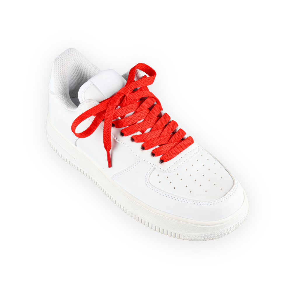Flache Schnürsenkel Rot Sneaker 140cm