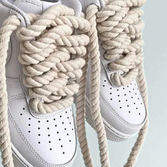 Rope Laces 1cm Trend Schnürsenkel Seil dunkelblau Sneaker 140cm