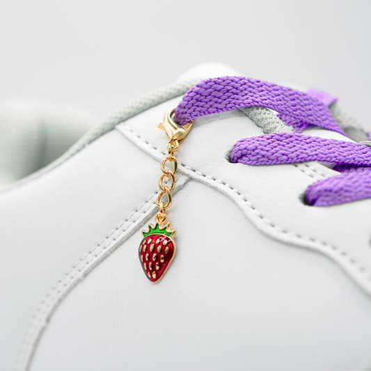 shoe charm strawberry rose gold