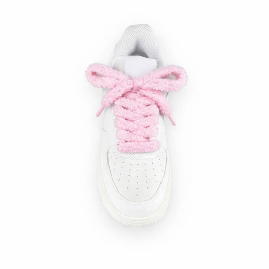 Fluffy flauschige Schnürsenkel 1.7cm dick Rosa / Pink Sneaker 140cm
