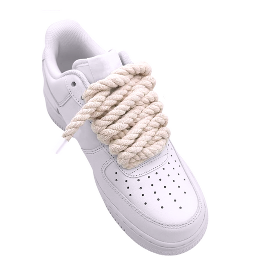 Rope Laces 1cm Trend Schnürsenkel Seil Beige Sneaker 140cm
