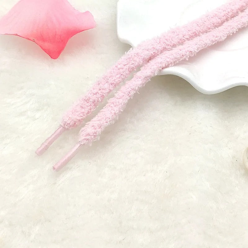 Fluffy Laces Pink 140cm SchuhJuwel