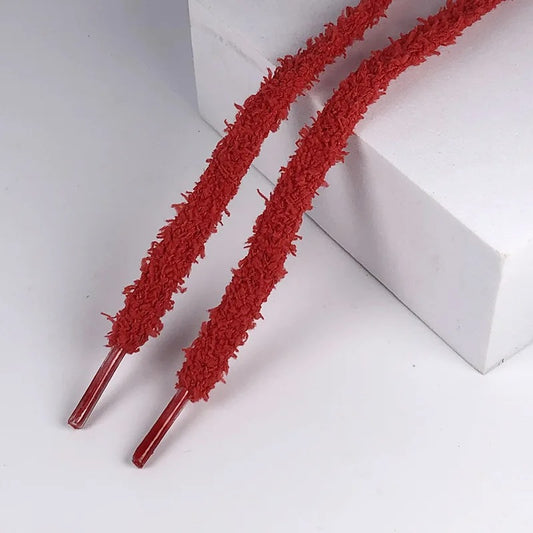 Fluffy flauschige Schnürsenkel Rot Trend Sneaker 140cm