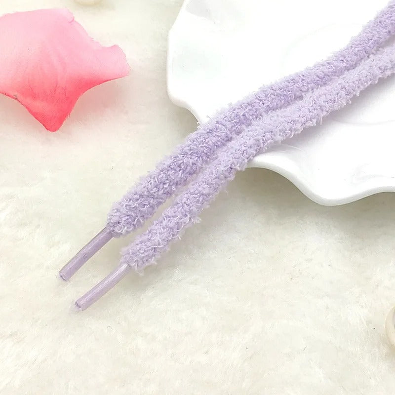 Fluffy Laces Violett 140cm SchuhJuwel
