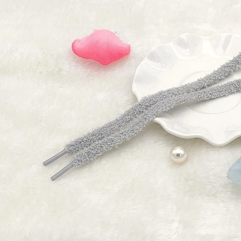 Fluffy Laces Grau 140cm SchuhJuwel