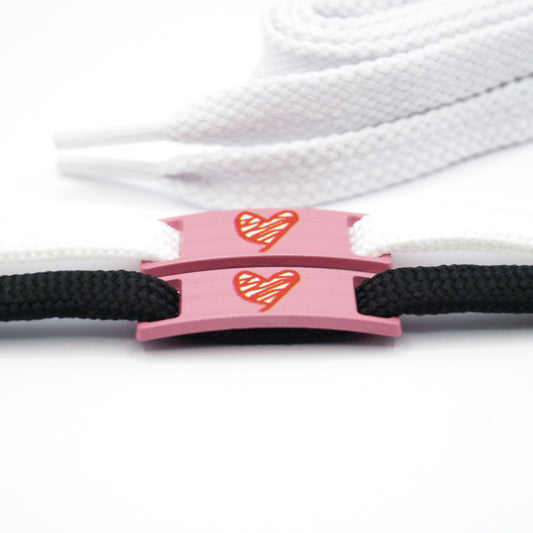 Schuh Schnalle Herz Pink Metall 2Stk.