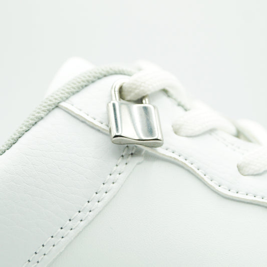 Shoe pendant lock silver metal 1 piece