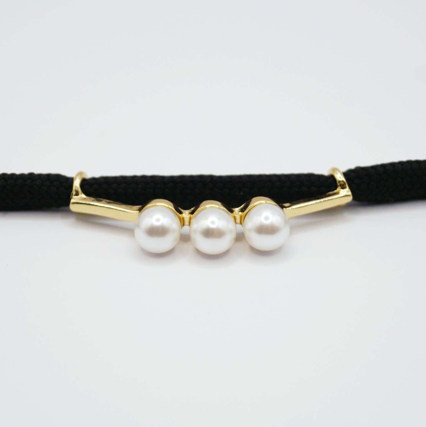 Shoe buckle pearls gold metal 2 pieces