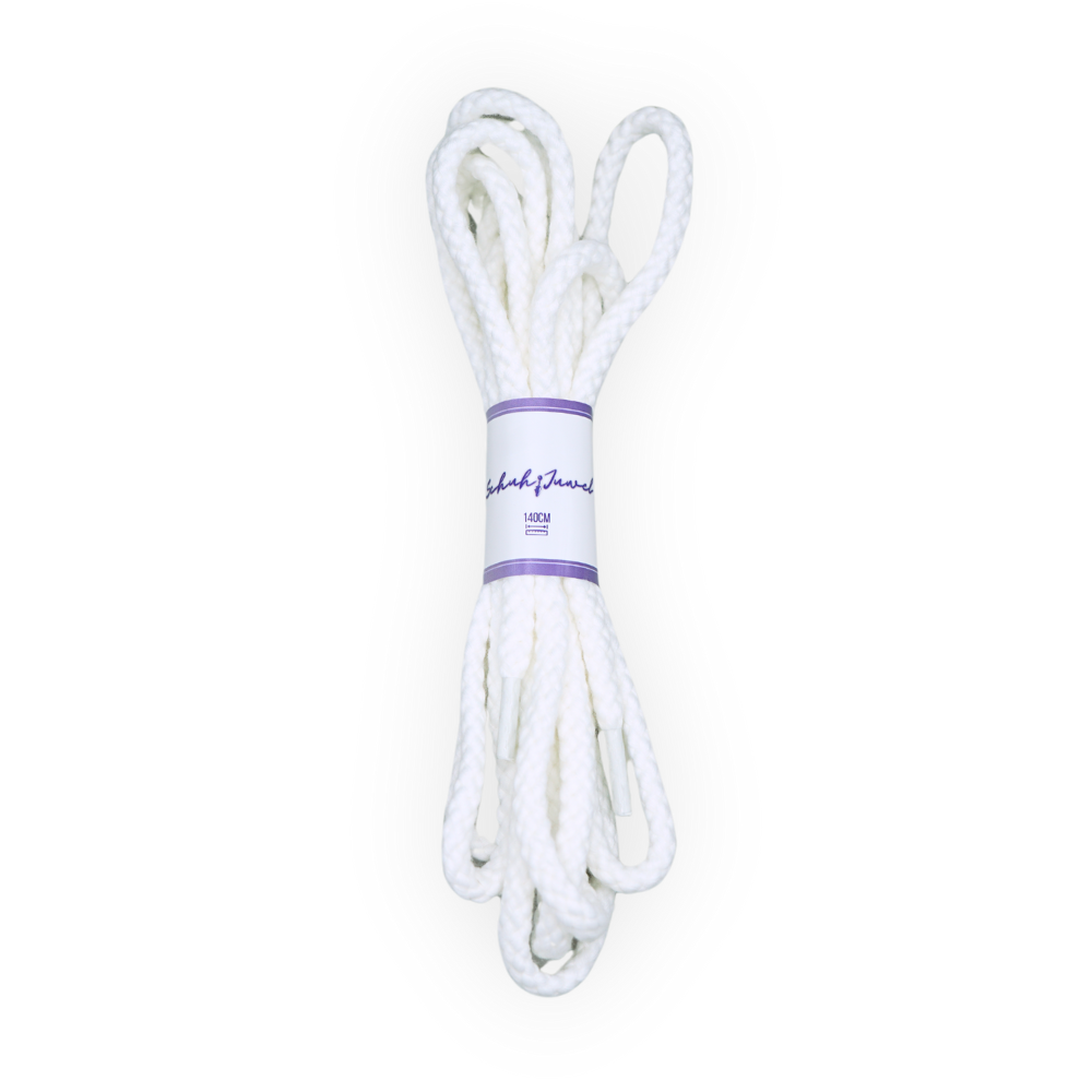 Braided thick shoelaces Rope Laces White Trend Sneaker 140cm