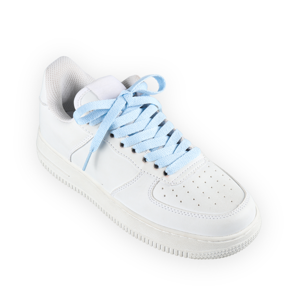 Flat laces light blue sneaker 140cm