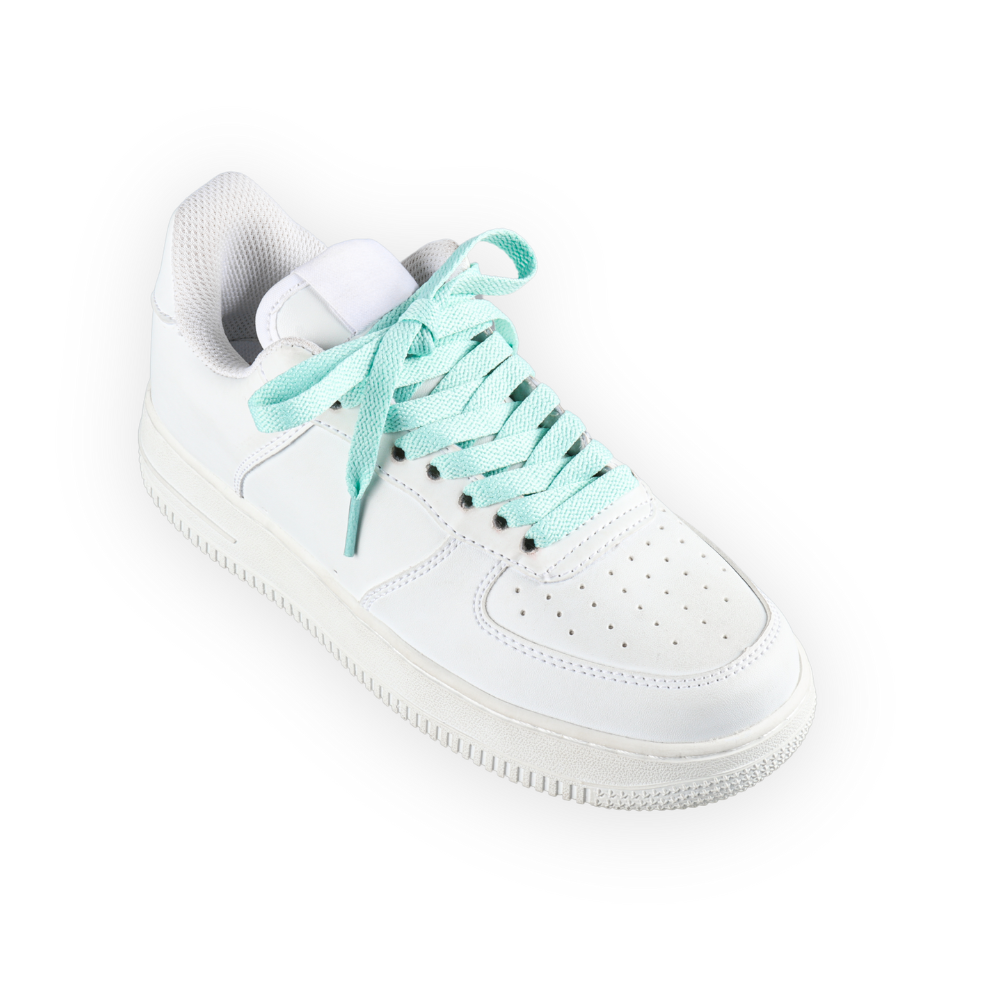 Flache Schnürsenkel Baby Blue Sneaker 140cm