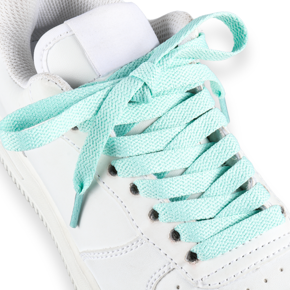 Flache Schnürsenkel Baby Blue Sneaker 140cm