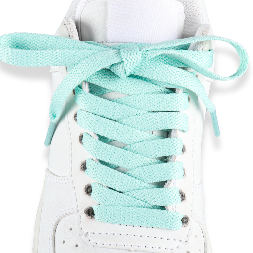 Flache Schnürsenkel Baby Blue Sneaker 140cm