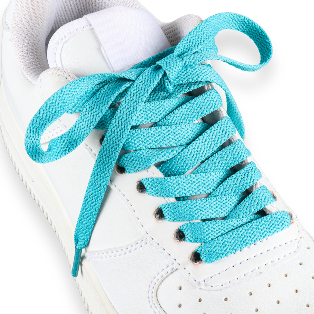 Flache Schnürsenkel Turquoise Sneaker 140cm