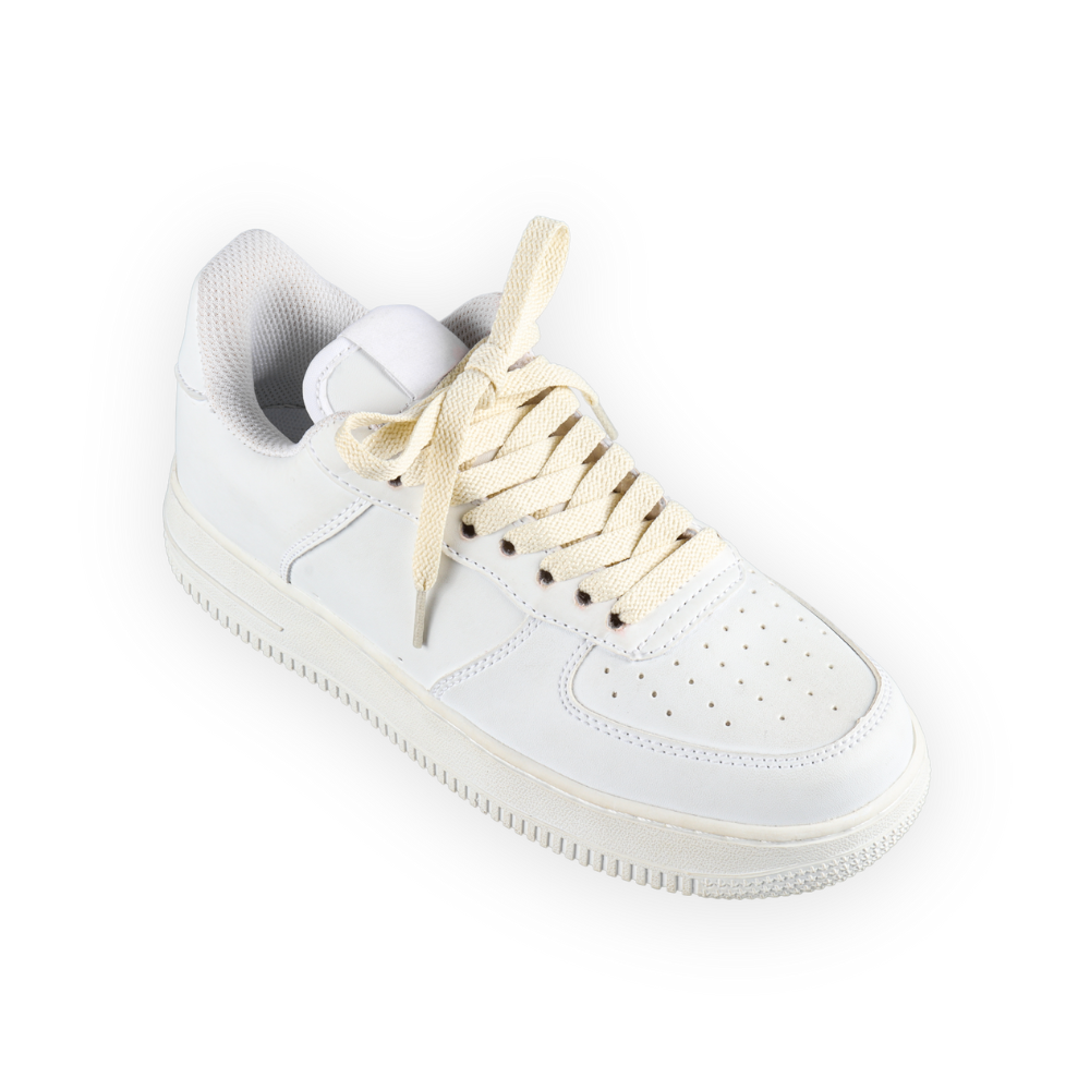 Flache Schnürsenkel Beige / Creme Sneaker 140cm