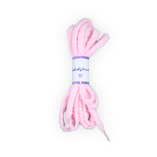 Fluffy fluffy shoelaces pink / pink winter trend sneaker 140cm