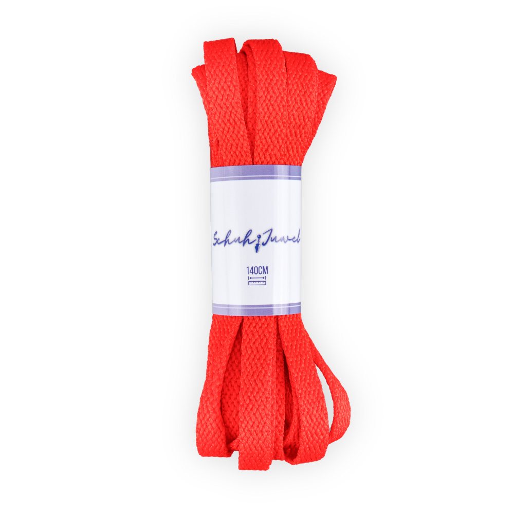 Flat Shoelaces Red Sneaker 140cm