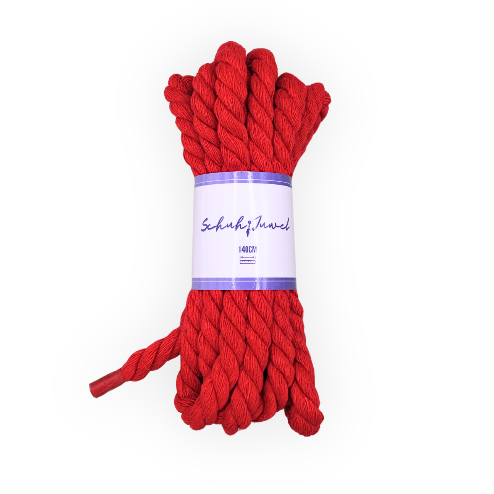 Rope Laces 1cm Trend Schnürsenkel Seil Rot Sneaker 140cm