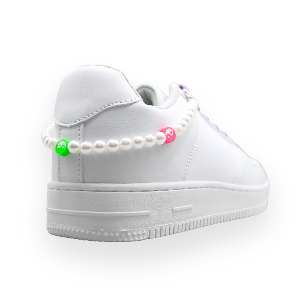 Schuhkette Perlen Ying und Yang | 1Stk.