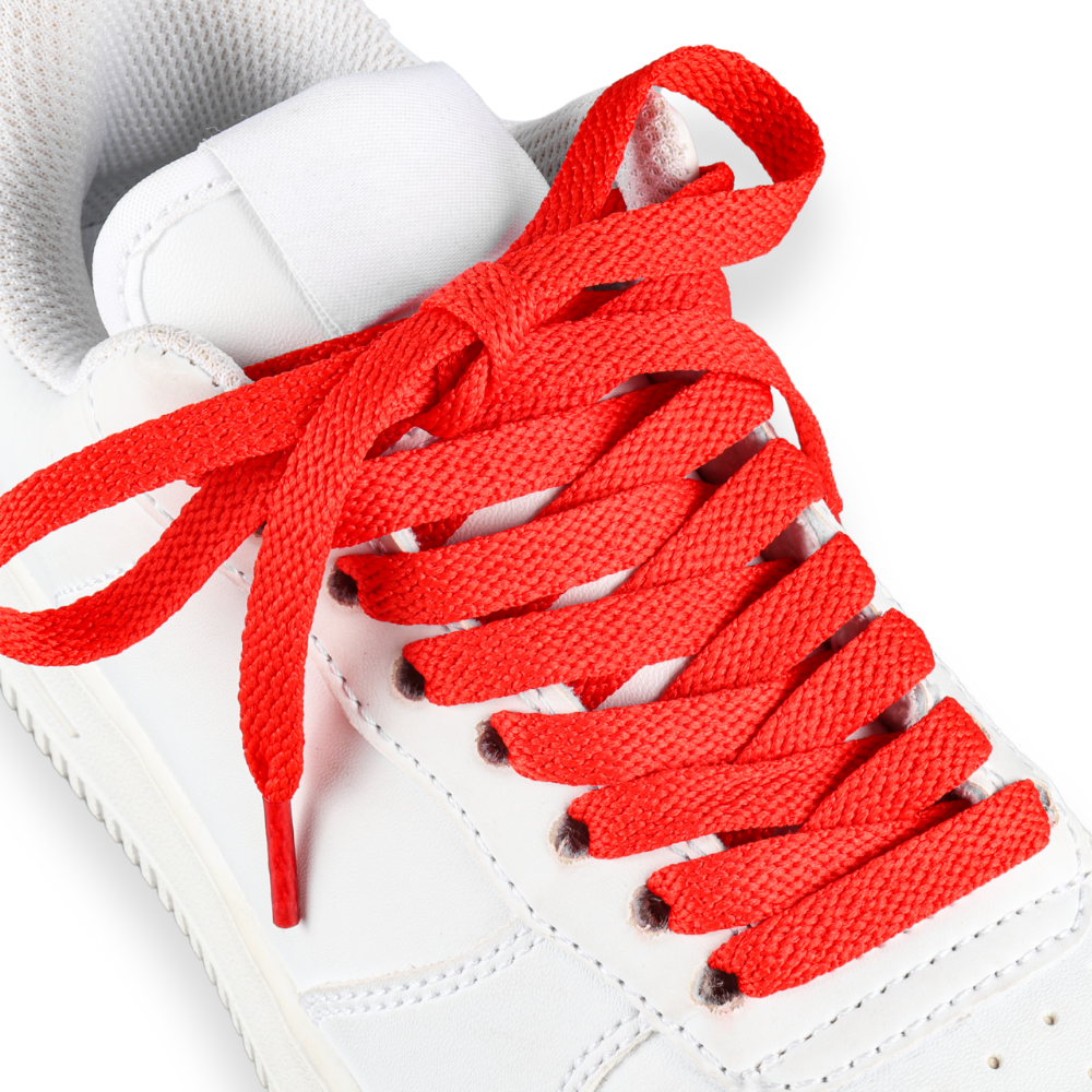 Flat Shoelaces Red Sneaker 140cm