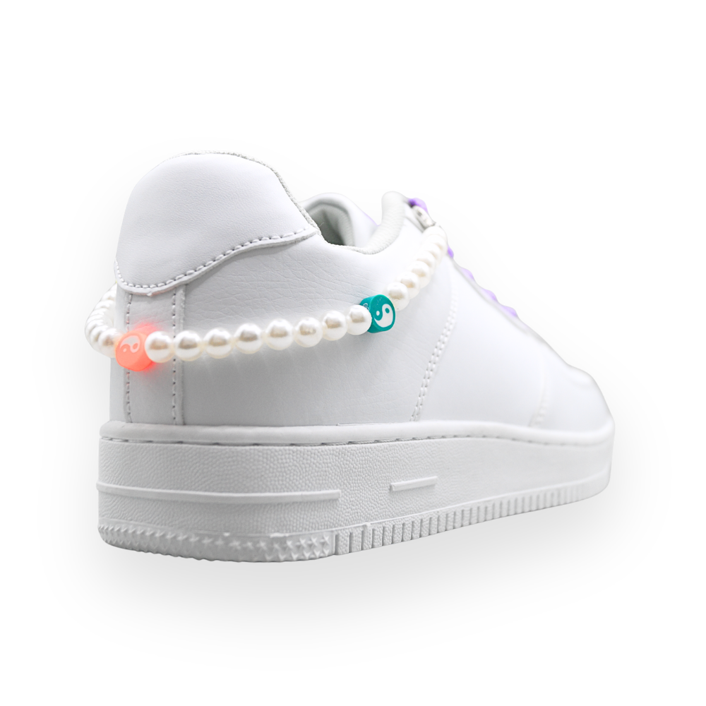 Schuhkette Perlen Ying und Yang | 1Stk.