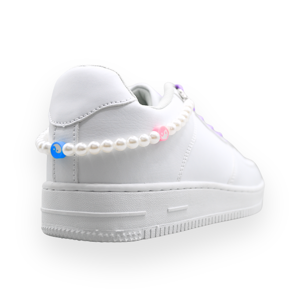 Schuhkette Perlen Ying und Yang | 1Stk.