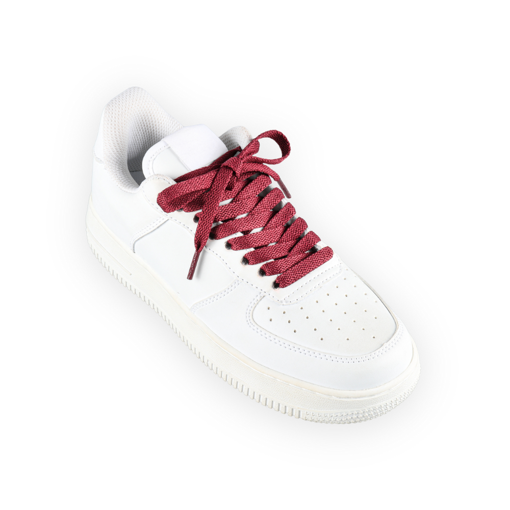 Flache Schnürsenkel Weinrot / Bordeaux Sneaker 140cm