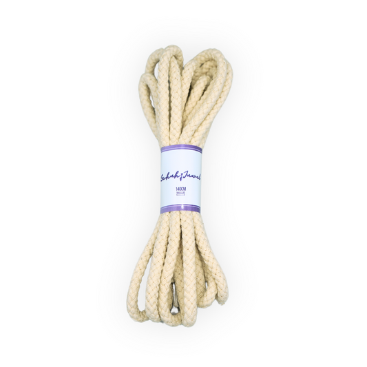 Geflochtene dicke Schnürsenkel Rope Laces Beige Trend Sneaker 140cm