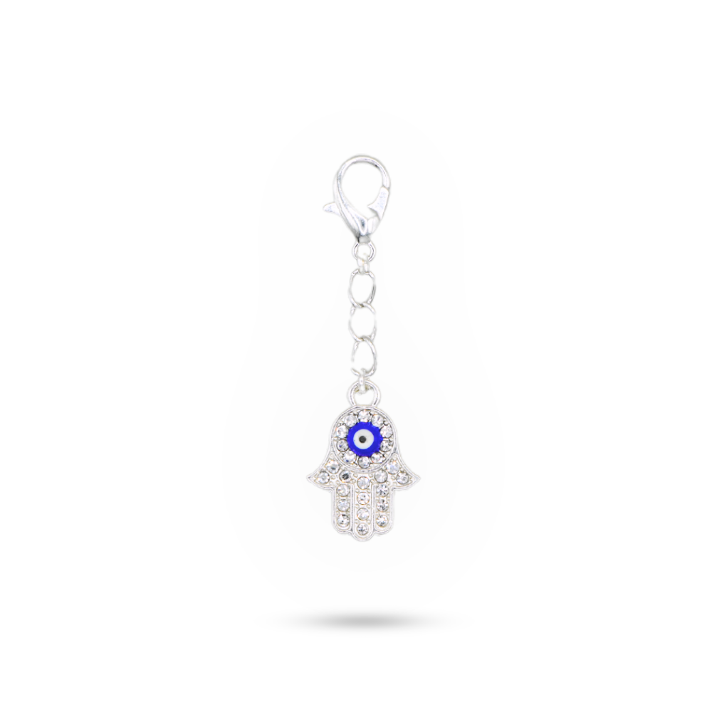 Shoe Charm Hand of Fatima with Protective Eye Silver