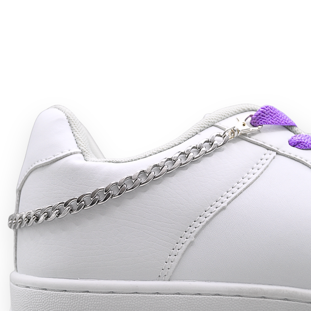 Schuhkette flache Panzerkette – Silber | 1Stk.