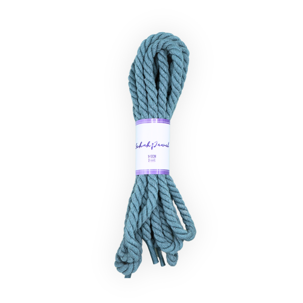 Rope Laces 0.6mm Trend Schnürsenkel Seil Grau/Blau Sneaker 140cm