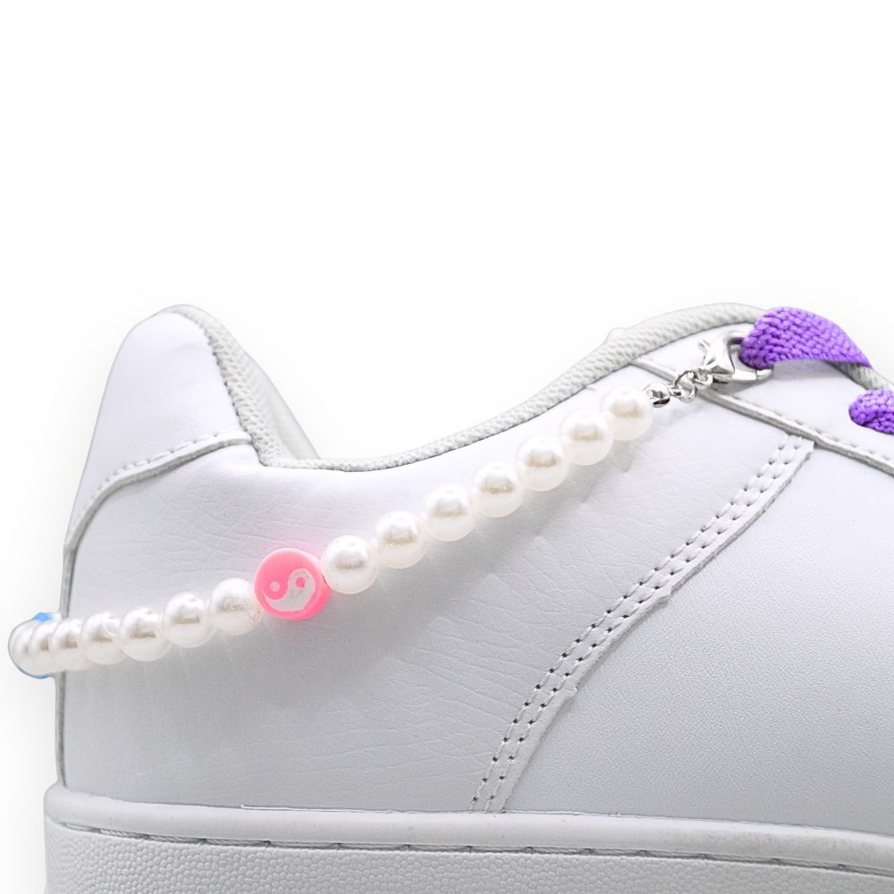 Schuhkette Perlen Ying und Yang | 1Stk.