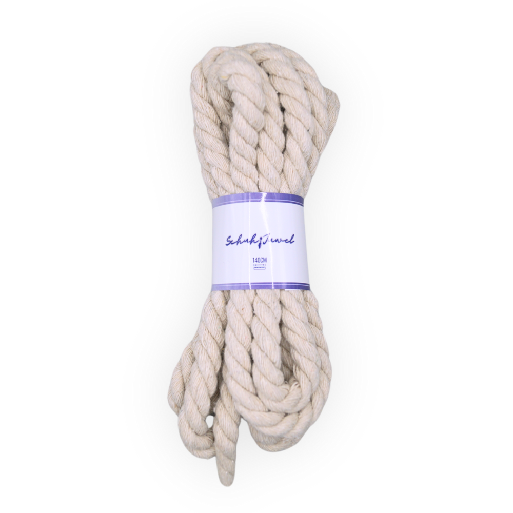 Rope Laces 1cm Trend Schnürsenkel Seil Beige Sneaker 140cm