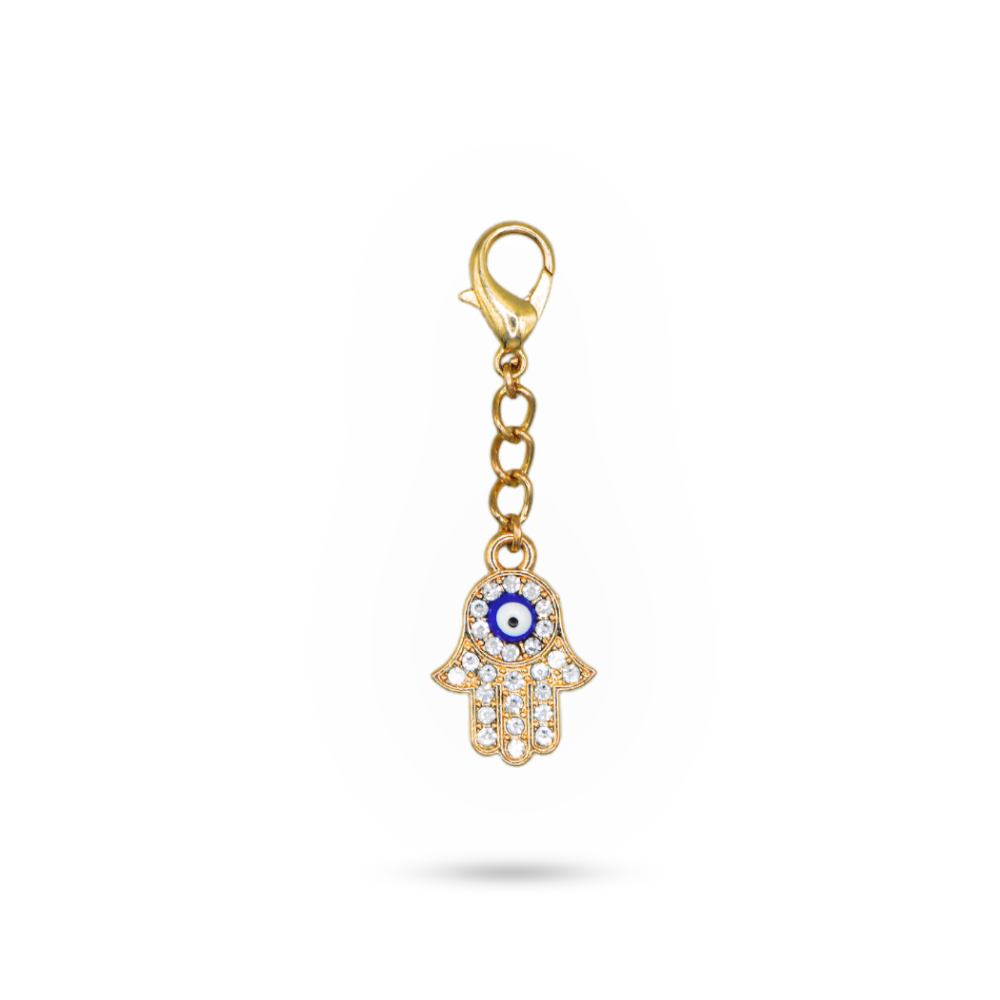 Shoe Charm Hand of Fatima with Protective Eye Rose Gold