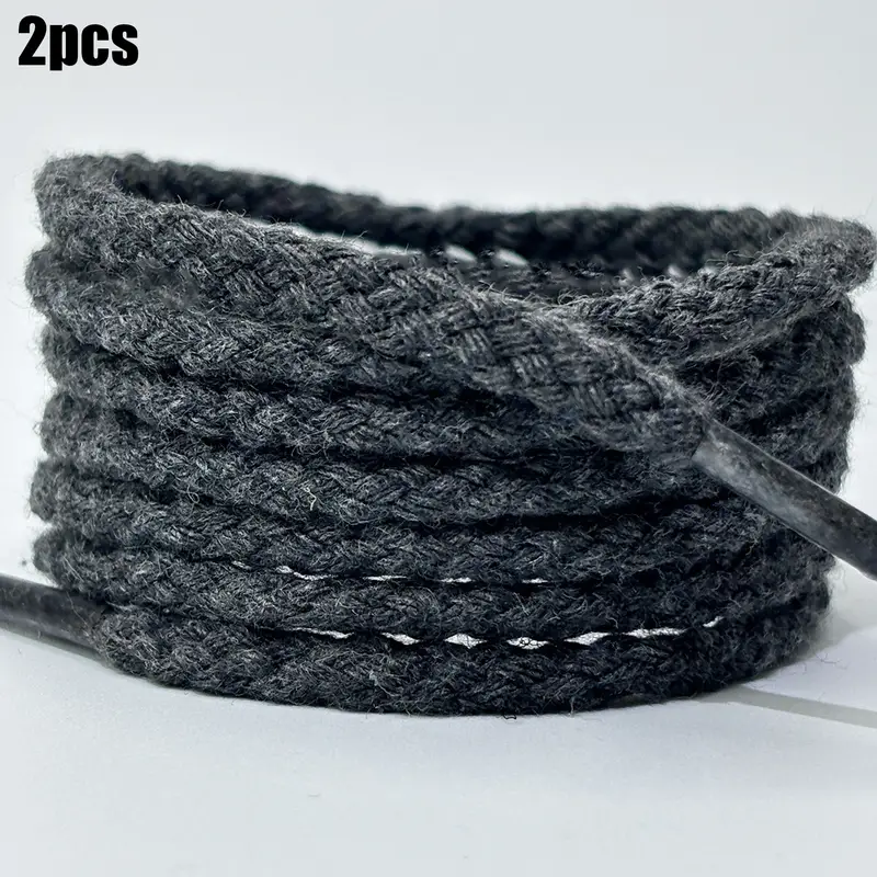 Geflochtene dünne Schnürsenkel Rope Laces Dunkelgrau Trend Sneaker 140cm 0.5cm