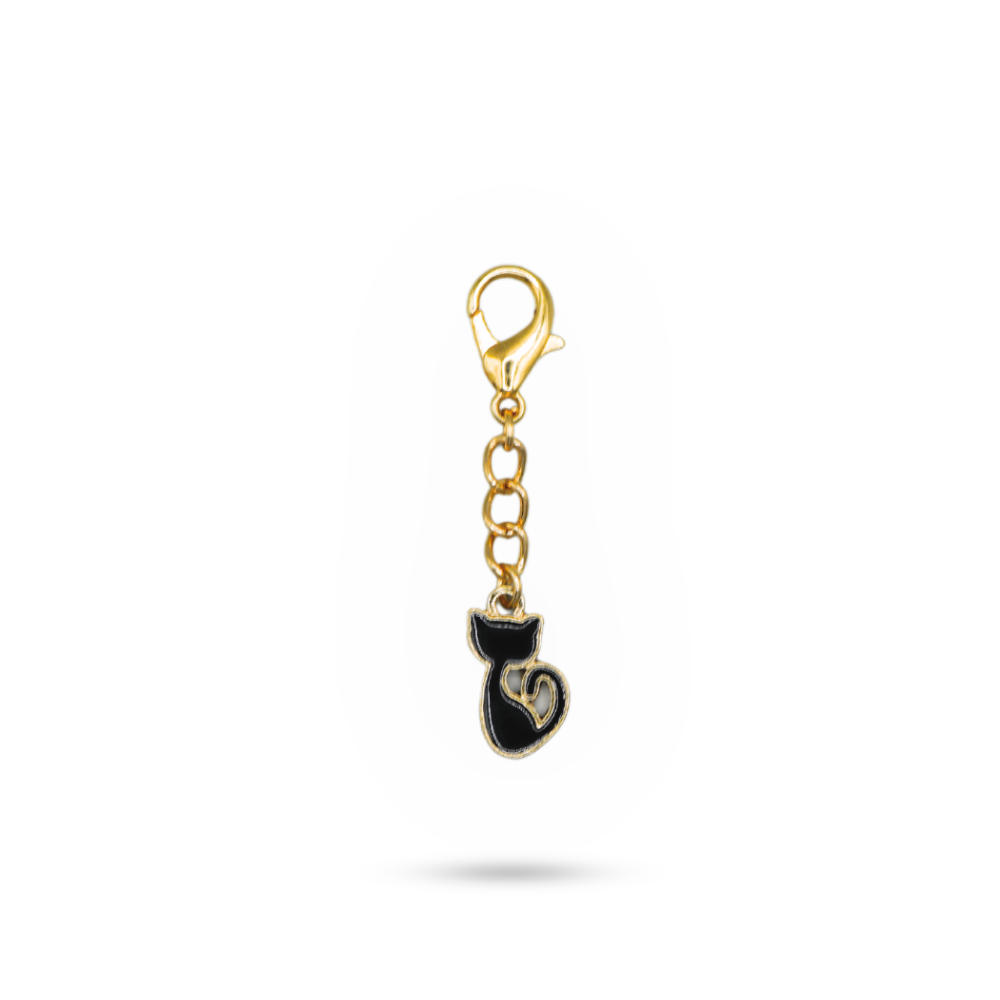 Shoe Charm Black Cat Rose Gold