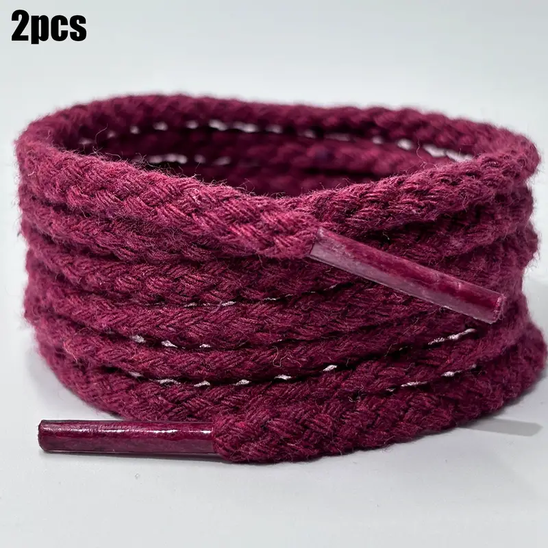 Geflochtene dünne Schnürsenkel Rope Laces Weinrot Trend Sneaker 140cm 0.5cm