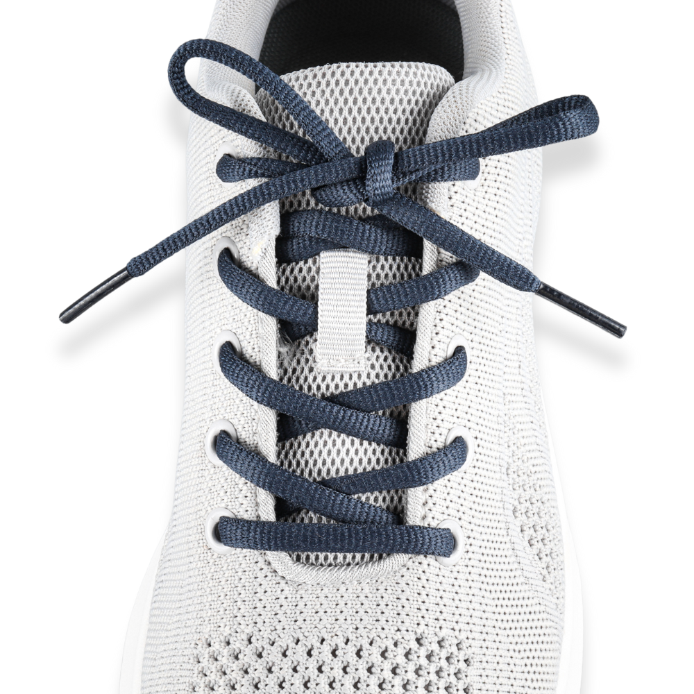 Oval laces dark blue sneaker 140cm