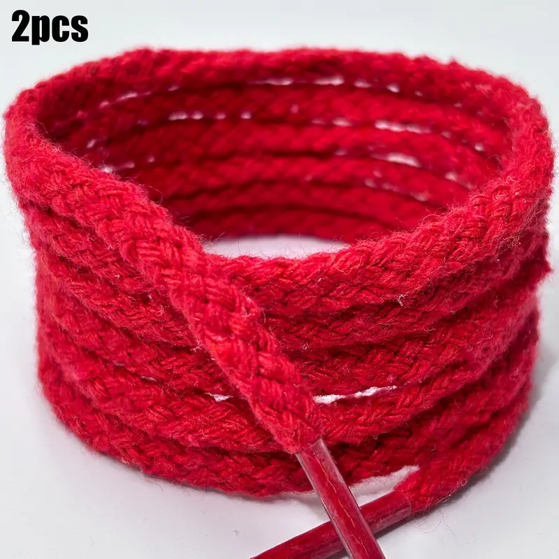 Geflochtene dünne Schnürsenkel Rope Laces Rot Trend Sneaker 140cm 0.5cm