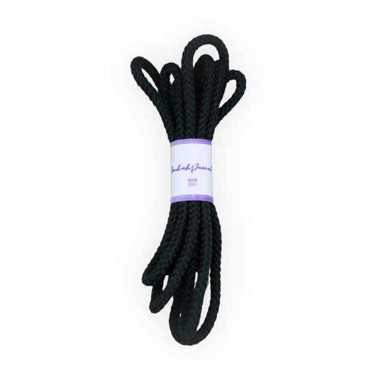 Geflochtene dicke Schnürsenkel Rope Laces Schwarz Trend Sneaker 140cm